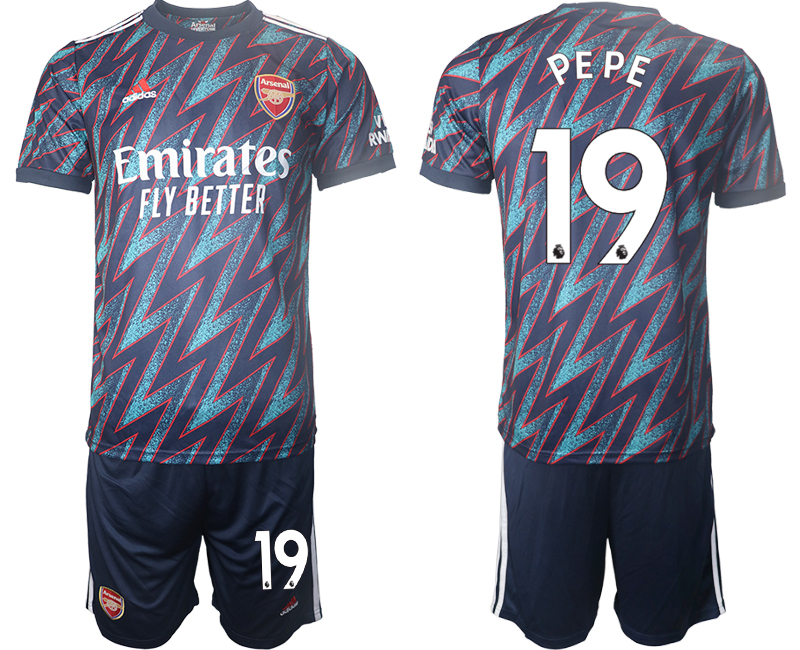 Men 2021-2022 Club Arsenal away blue #19 Soccer Jersey